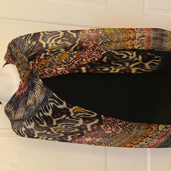 Boho tribal lightweight poncho/scarf - Picture 5 of 13